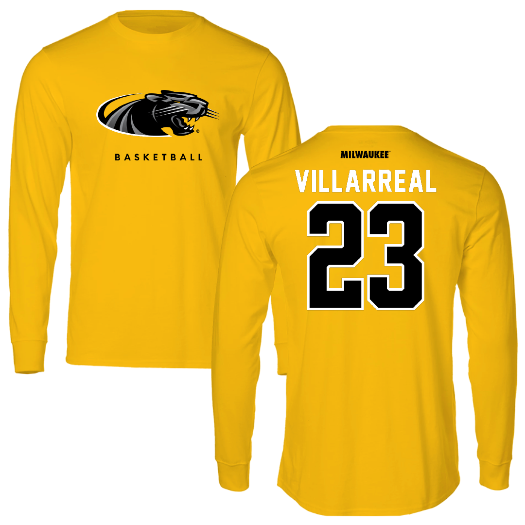University of Wisconsin-Milwaukee Basketball Gold Performance Long Sleeve - #23 Austin Villarreal