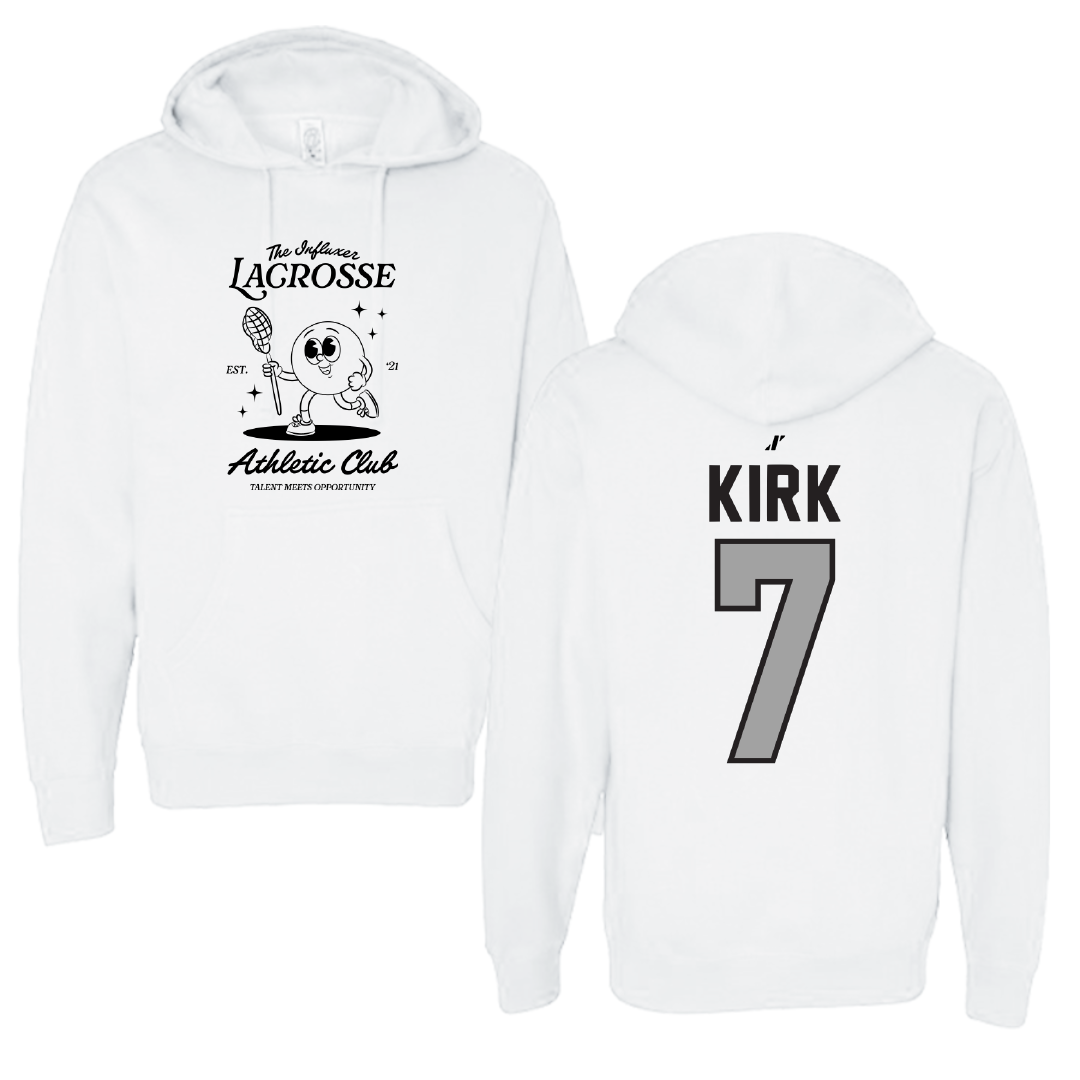 Lacrosse White Influxer Athletic Club Hoodie - #7 Carolyn Kirk