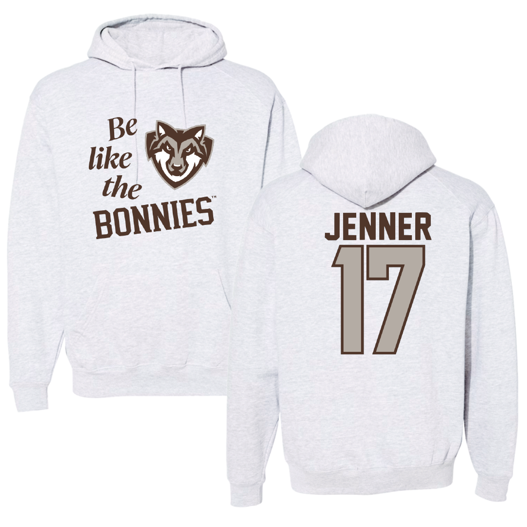 St. Bonaventure University Lacrosse Light Gray Be Like Us Hoodie - #17 Sylvi Jenner