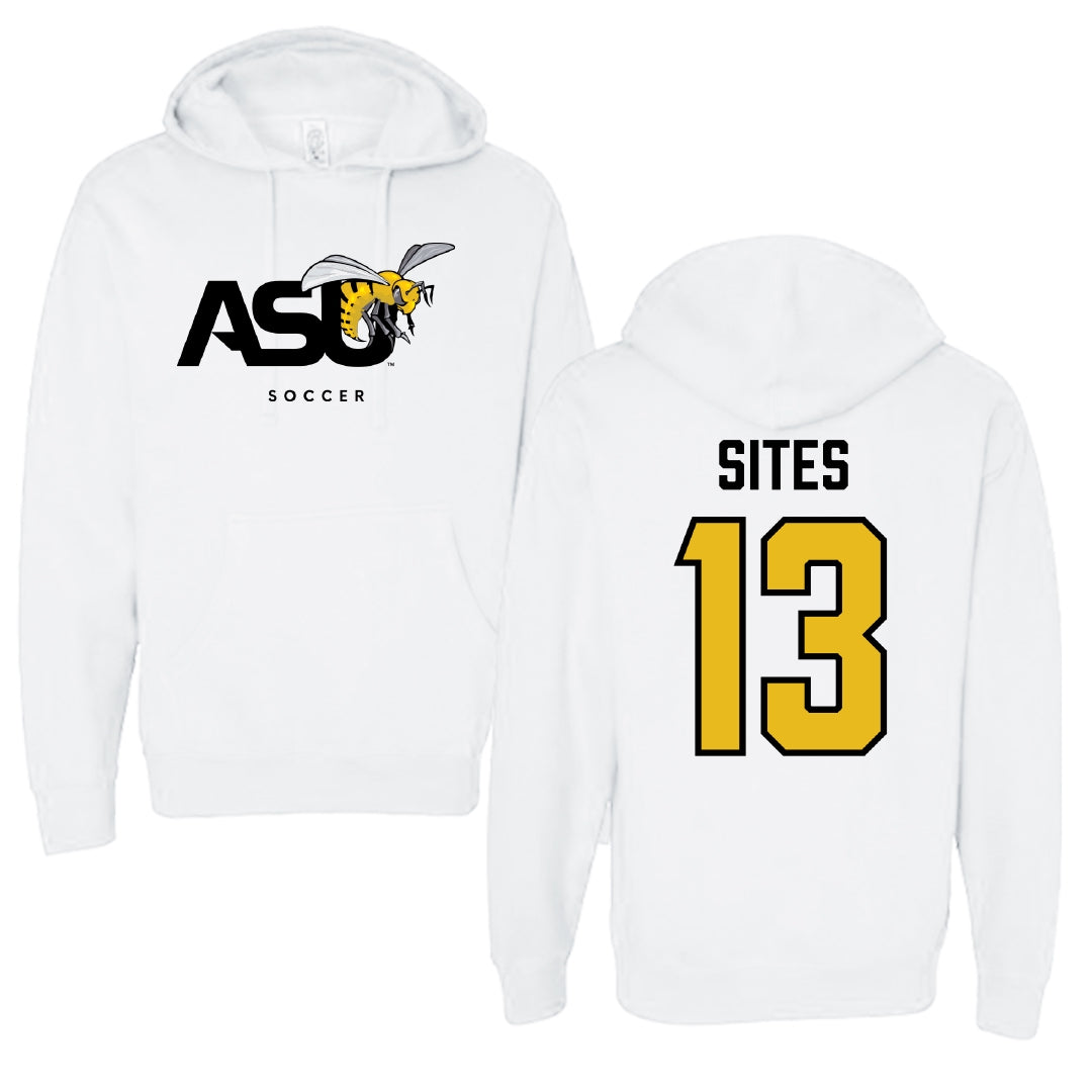 Alabama State University Soccer White ASU Hoodie - #13 Briana Sites