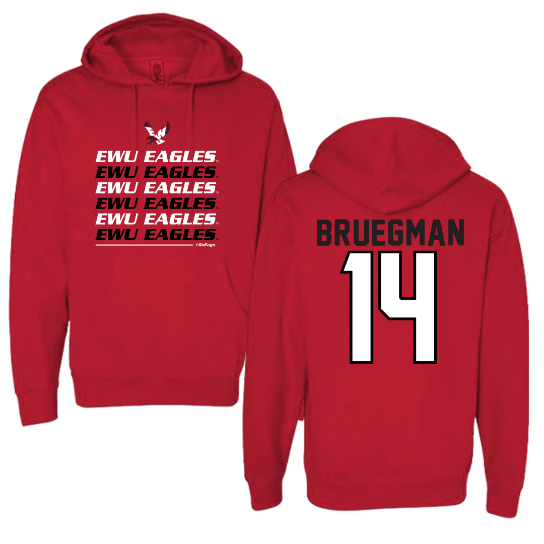 Eastern Washington University Volleyball Red General Hoodie - #14 Elle Bruegman