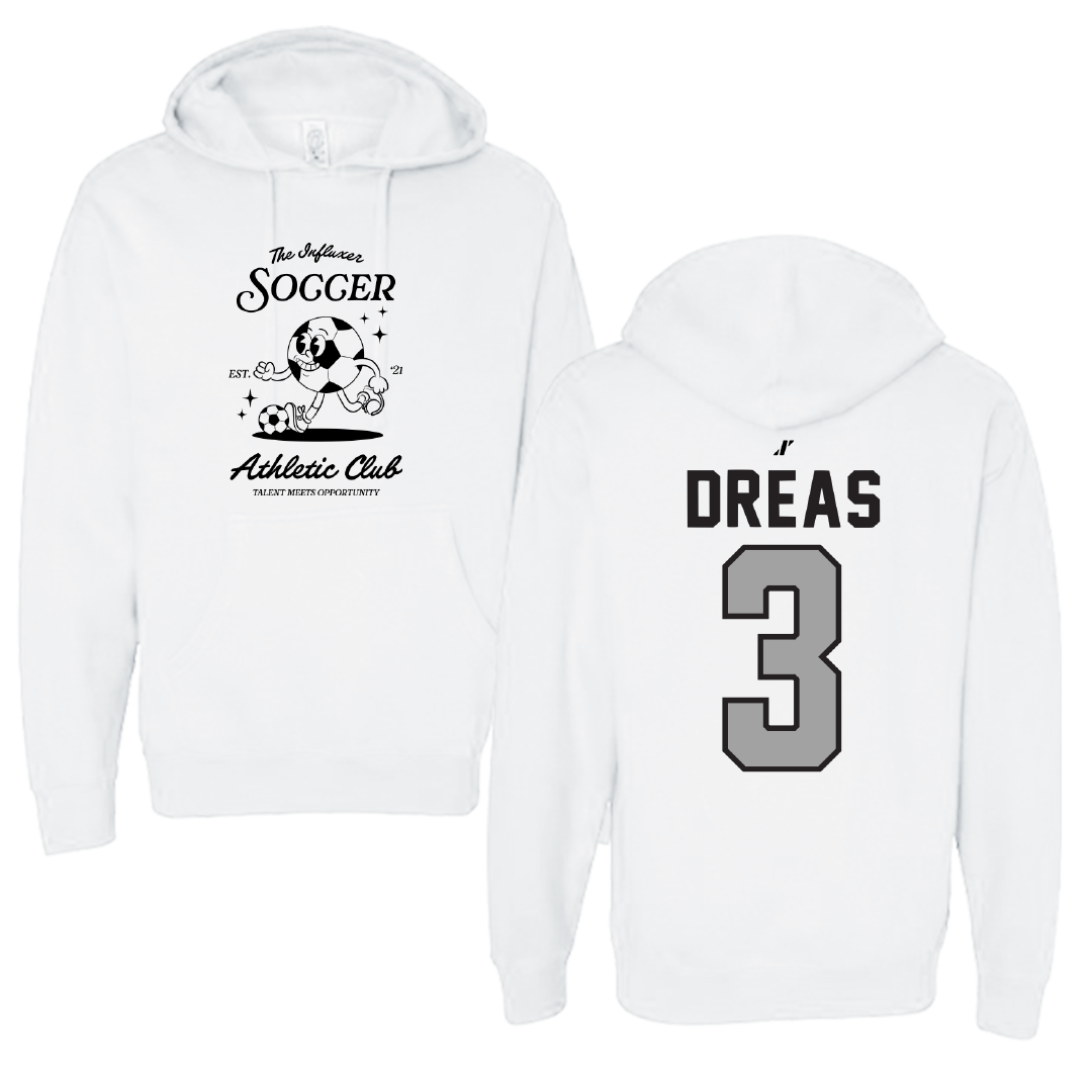Soccer White Influxer Athletic Club Hoodie - #3 Ellie Dreas