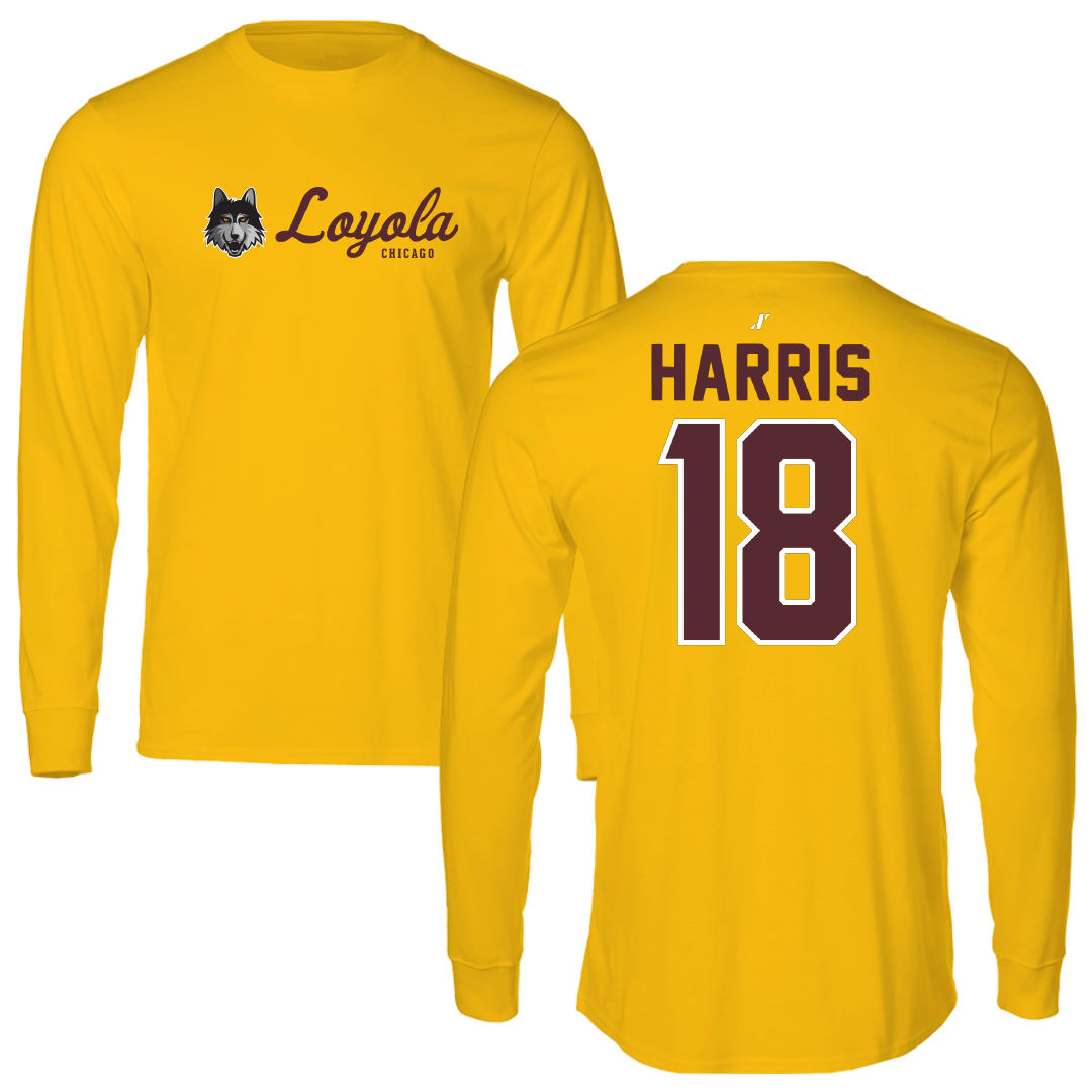 Loyola University-Chicago Soccer Gold General Long Sleeve - #18 Jadyn Harris