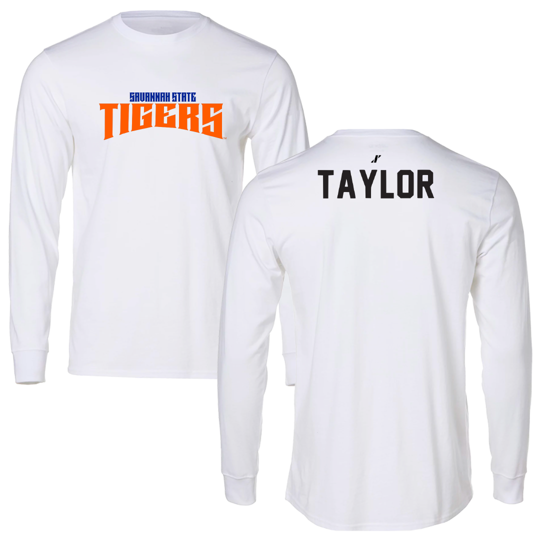 Savannah State University TF and XC White Classic Performance Long Sleeve - Victoria Taylor