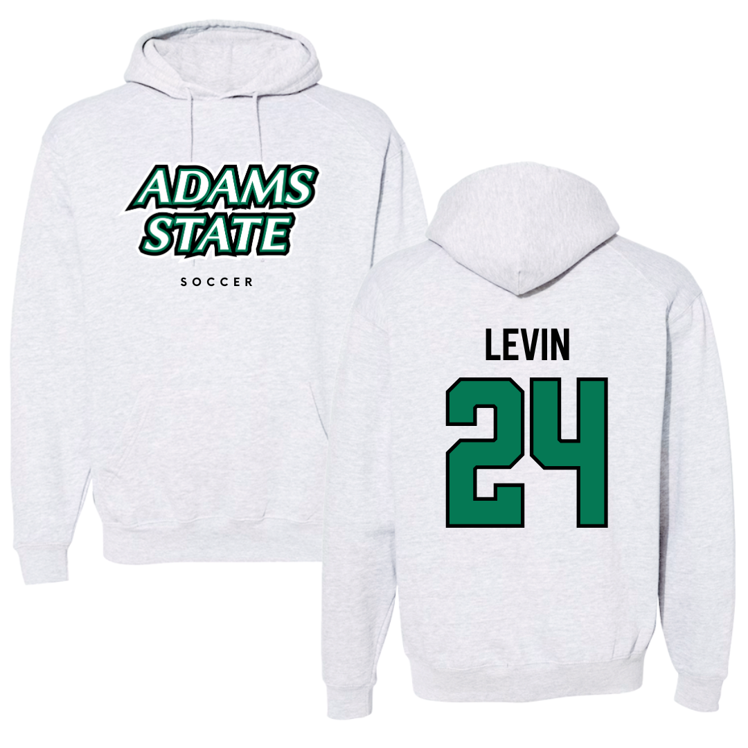 Adams State University Soccer Gray Block Hoodie - #24 Denali Levin
