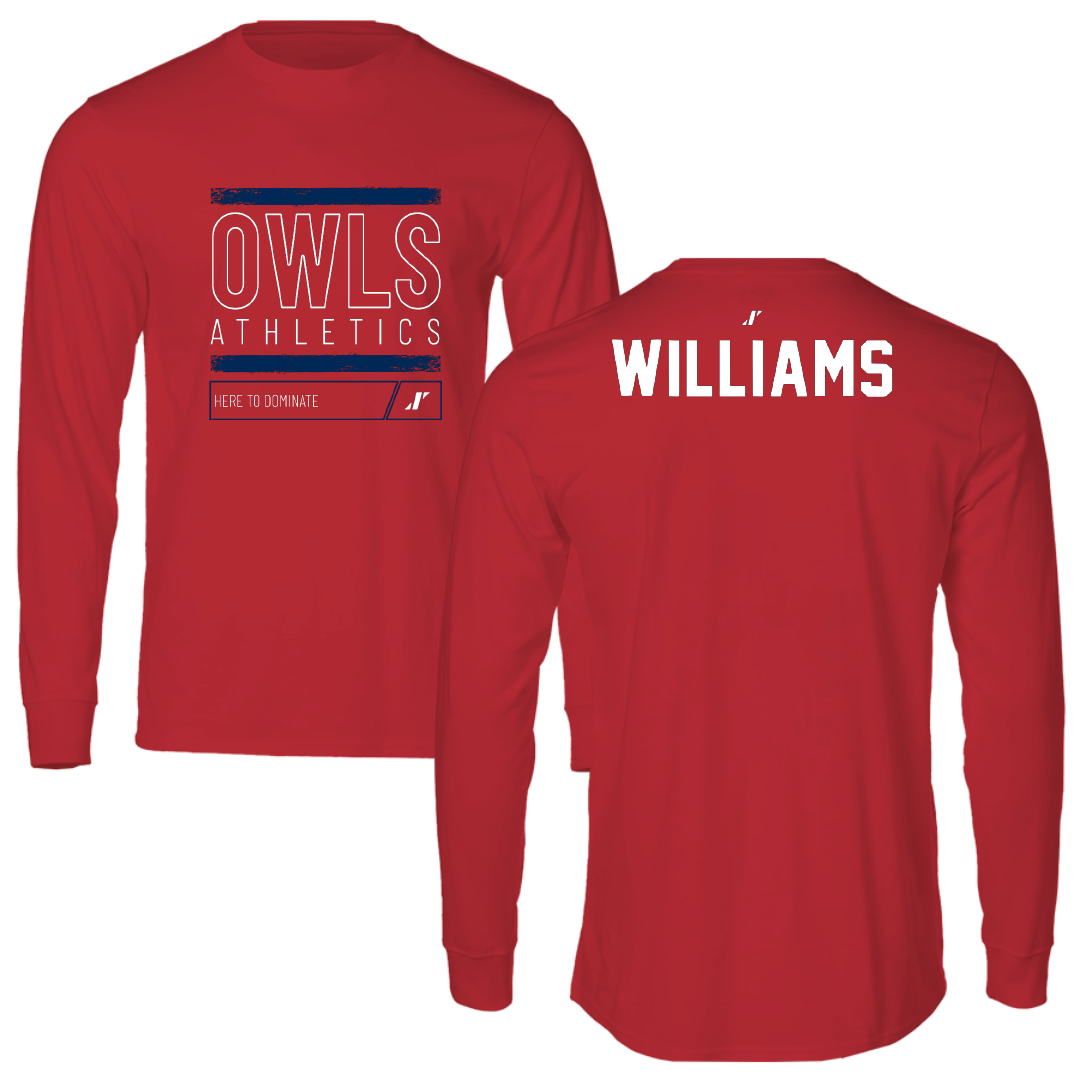 Florida Atlantic University TF and XC Red Dominate Long Sleeve - Richelle Williams