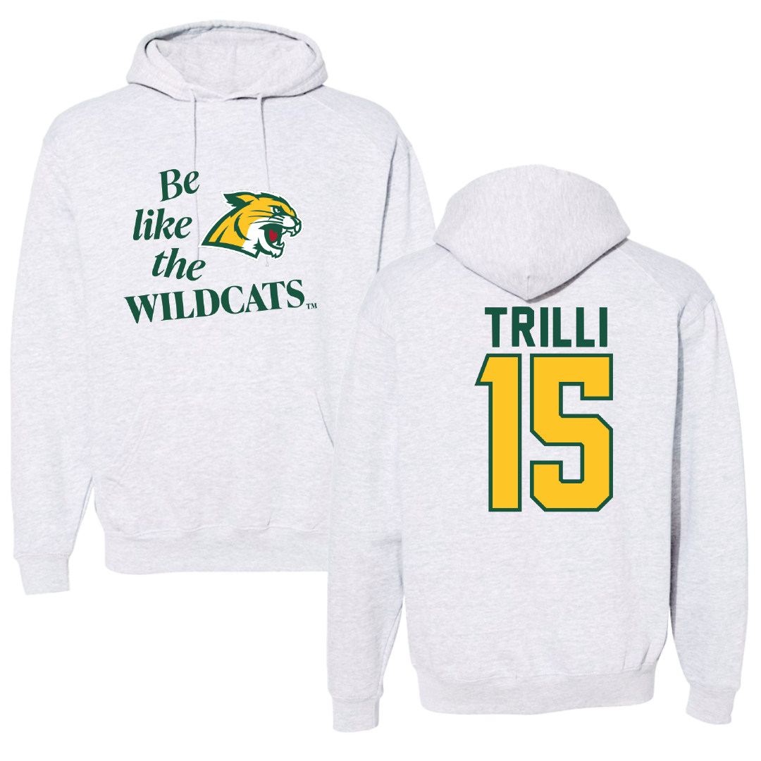 Northern Michigan University Basketball Light Gray Be Like Us Hoodie - #15 Brandon Trilli