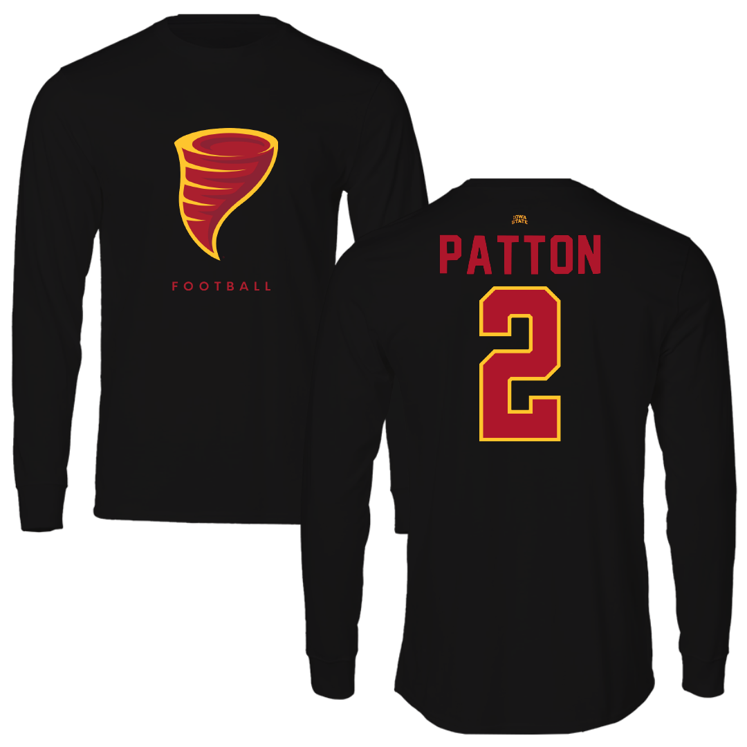 Iowa State University Football Black Long Sleeve - #2 Jamison Patton