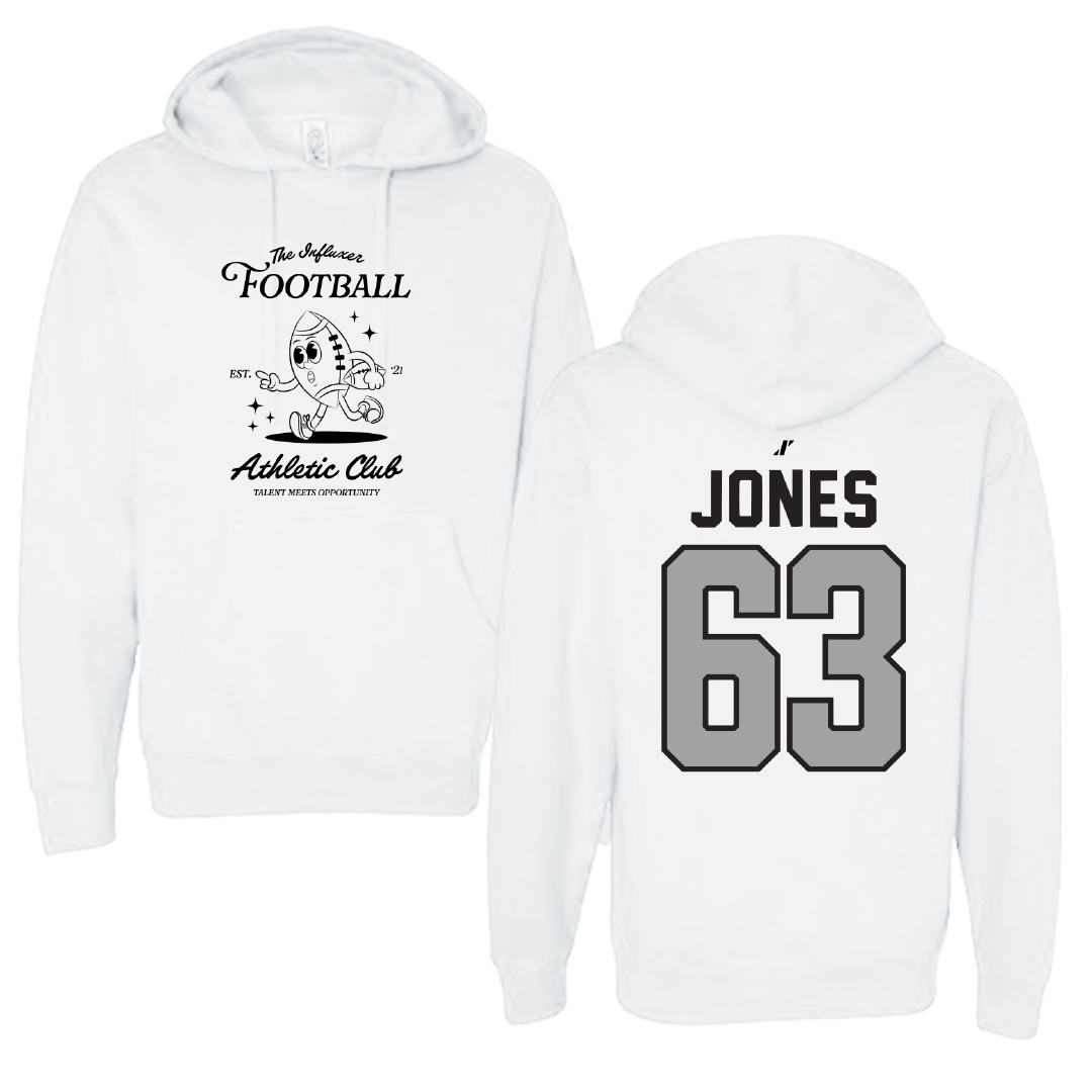 Football White Influxer Athletic Club Hoodie - #63 Chris Jones