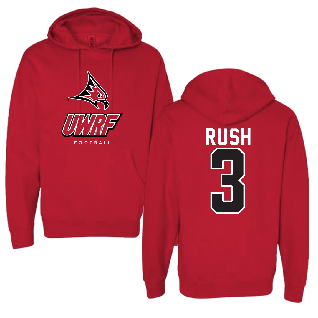 University of Wisconsin-River Falls Football Red Hoodie - #3 Austin Rush