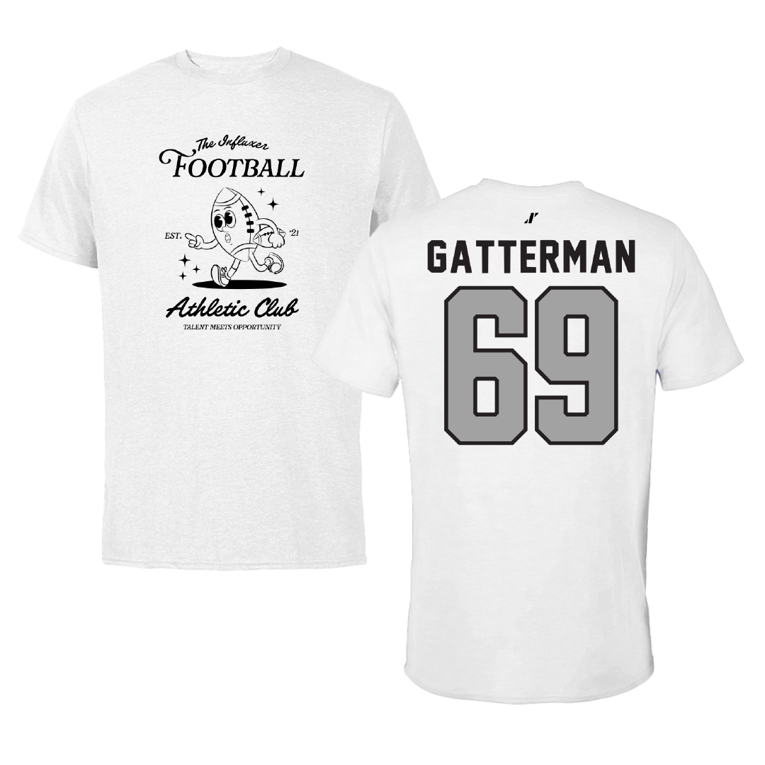 Football White Influxer Athletic Club Tee - #69 Dane Gatterman