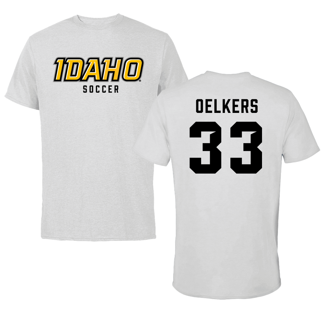 University of Idaho Soccer Gray Performance Tee - #33 Payton Oelkers