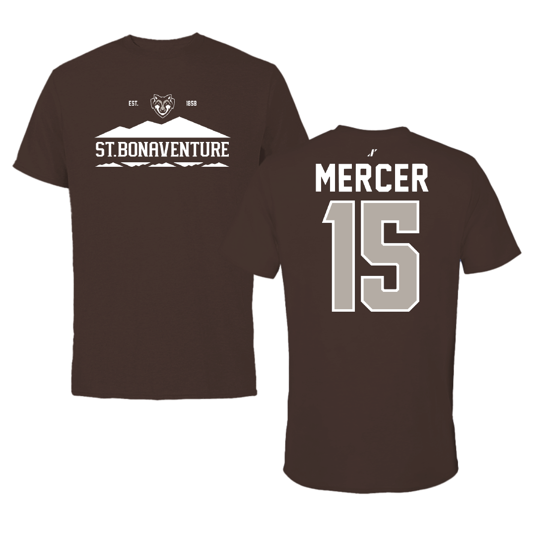 St. Bonaventure University Soccer Brown General Tee - #15 Dean Mercer
