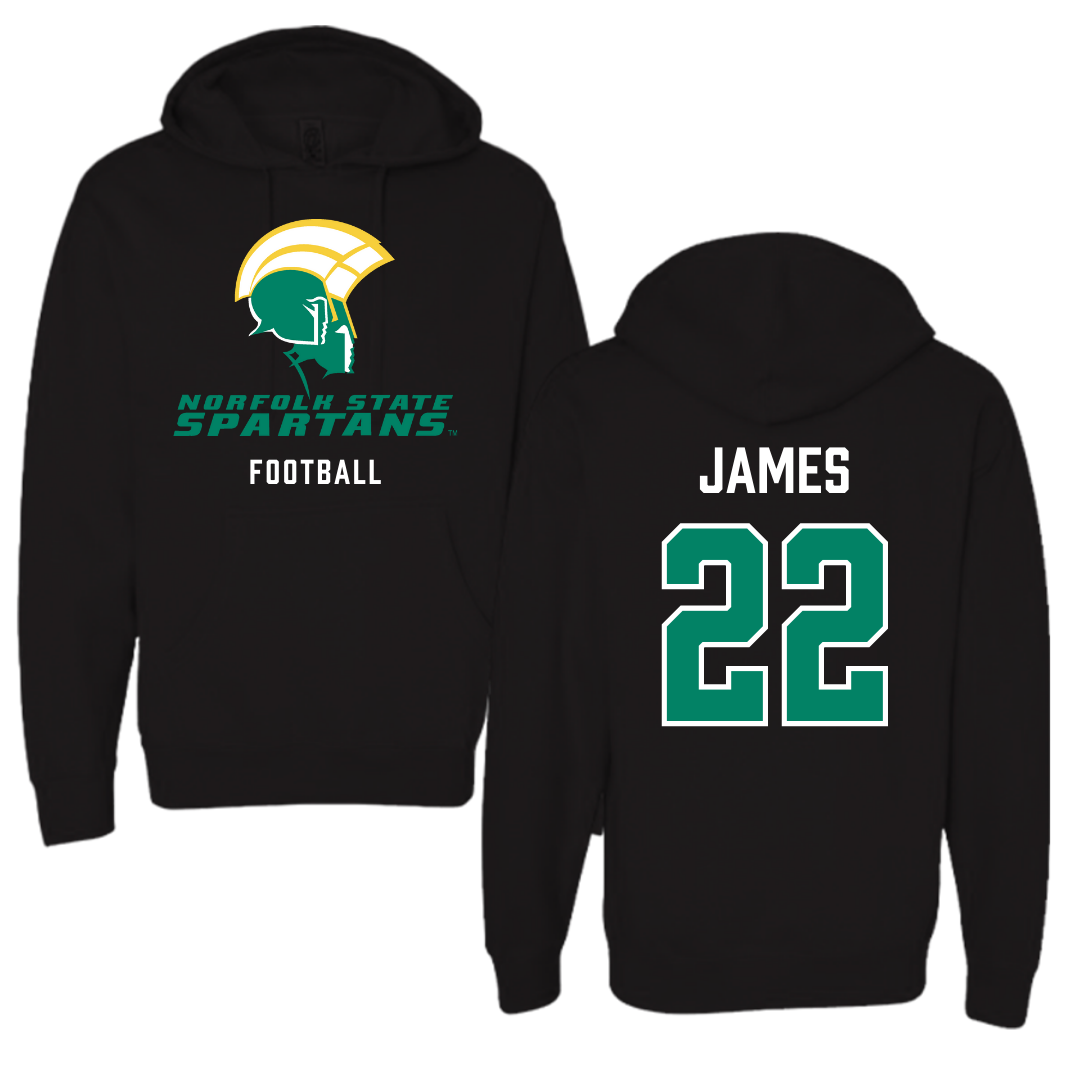 Norfolk State University Football Black Hoodie - #22 Andrew James