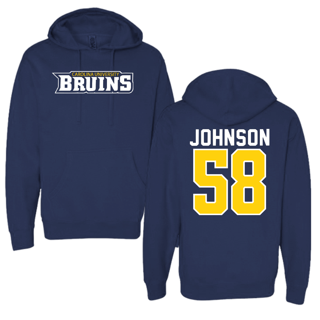 Carolina University Baseball Navy Hoodie - #58 Brandon Johnson