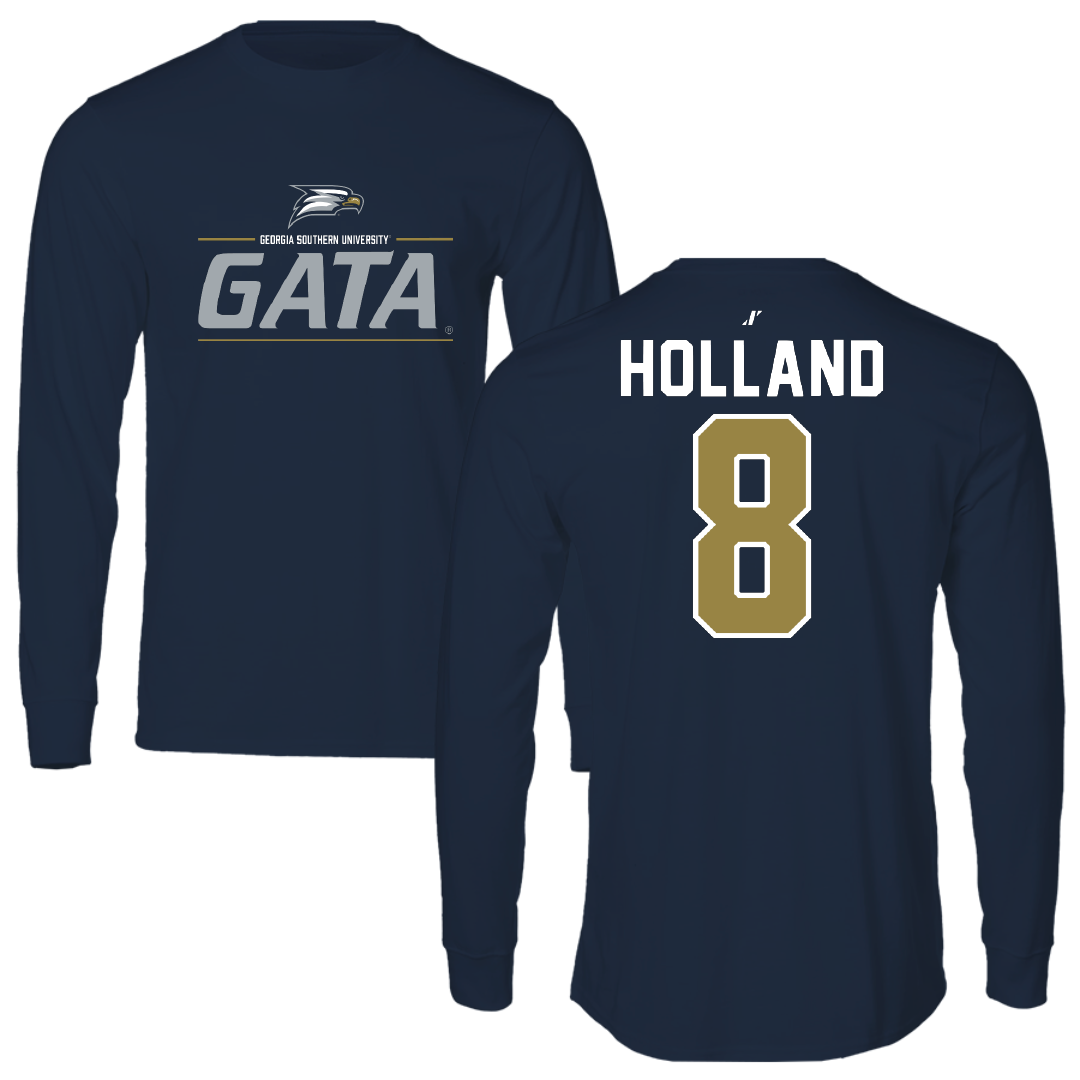 Georgia Southern University Softball Navy General Performance Long Sleeve - #8 Bailey Holland