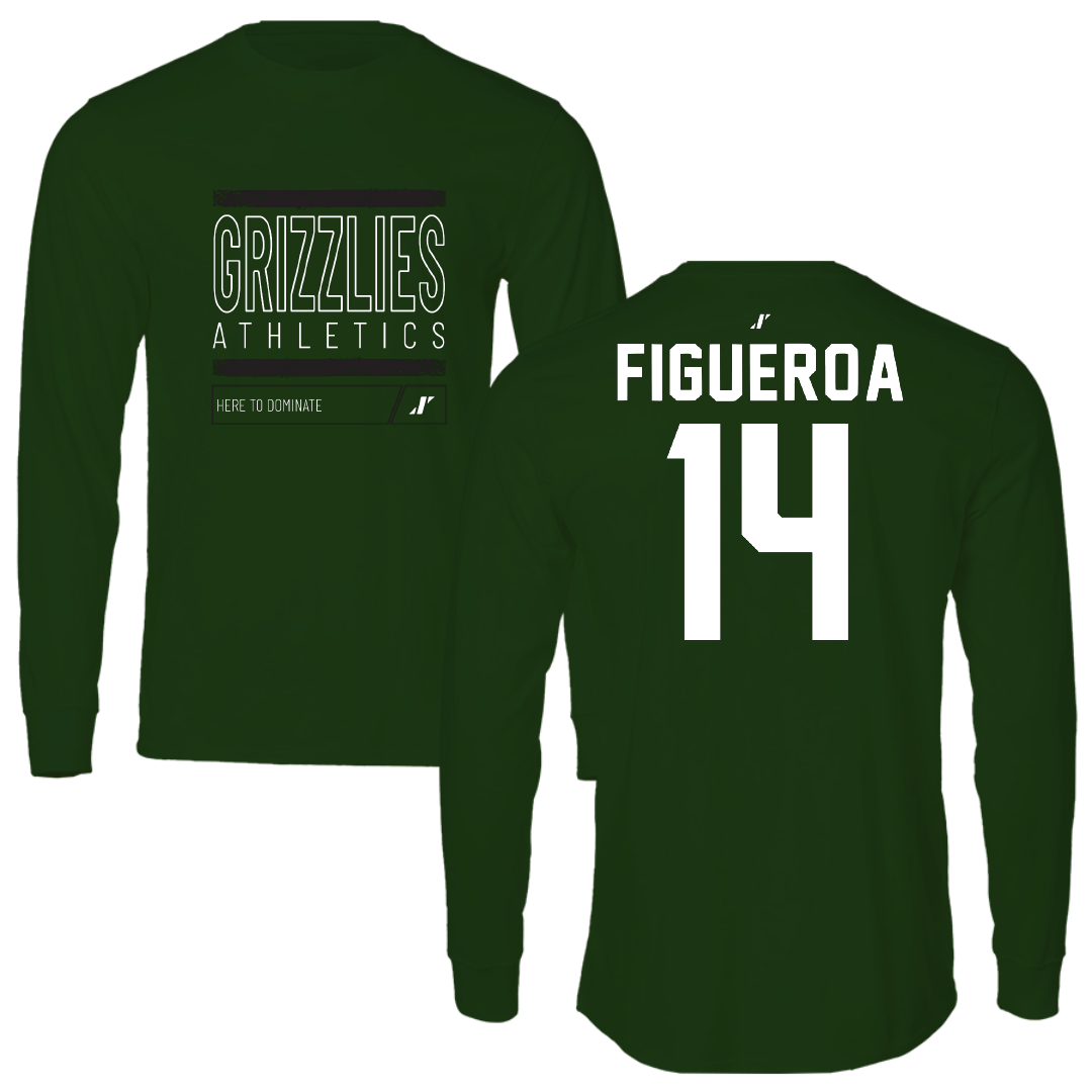 Adams State University Soccer Forest Green Dominate Performance Long Sleeve - #14 Angelica Figueroa