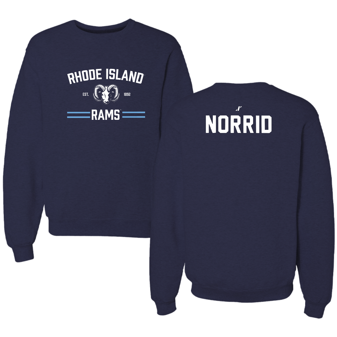 University of Rhode Island Swimming & Diving Navy General Crewneck - Logan Norrid