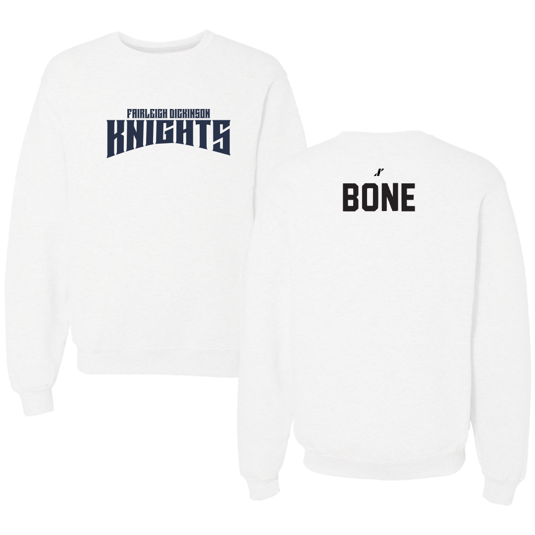 Fairleigh Dickinson University-Metropolitan Campus Fencing White Classic Crewneck - Emily Bone