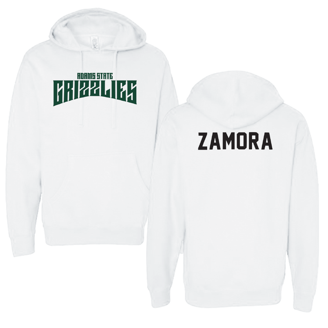 Adams State University Wrestling White Classic Hoodie - Aaron Zamora