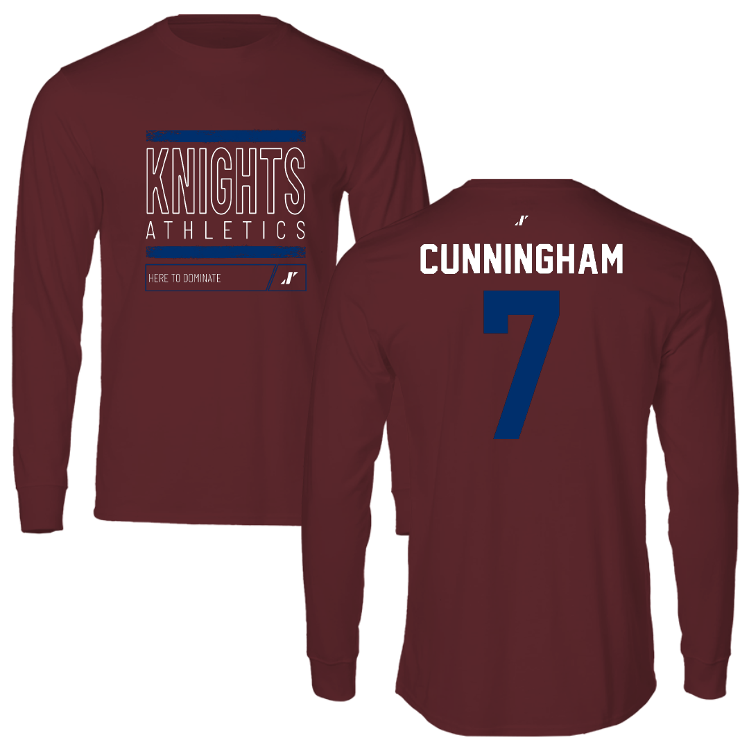 Fairleigh Dickinson University-Metropolitan Campus Softball Maroon Dominate Long Sleeve - #7 Riley Cunningham
