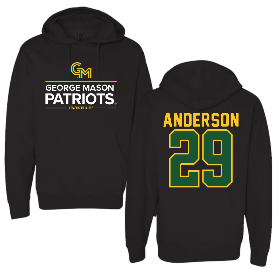 George Mason University Softball Black General Hoodie - #29 Jordan Anderson