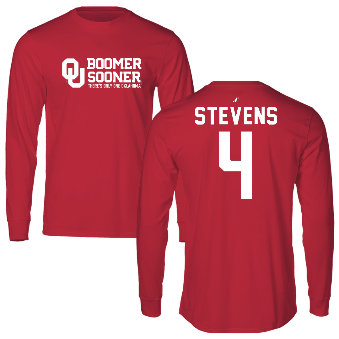 University of Oklahoma Soccer Crimson General Long Sleeve - #4 Avery Stevens