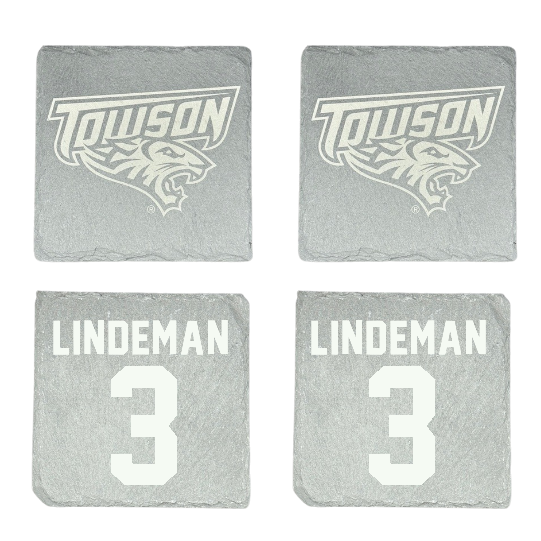 Towson University Soccer Stone Coaster (4 Pack)  - #3 Sydney Lindeman