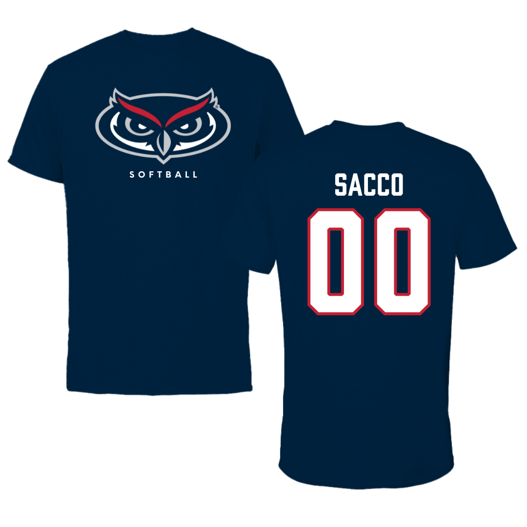 Florida Atlantic University Softball Navy Mascot Performance Tee - #00 Gabby Sacco