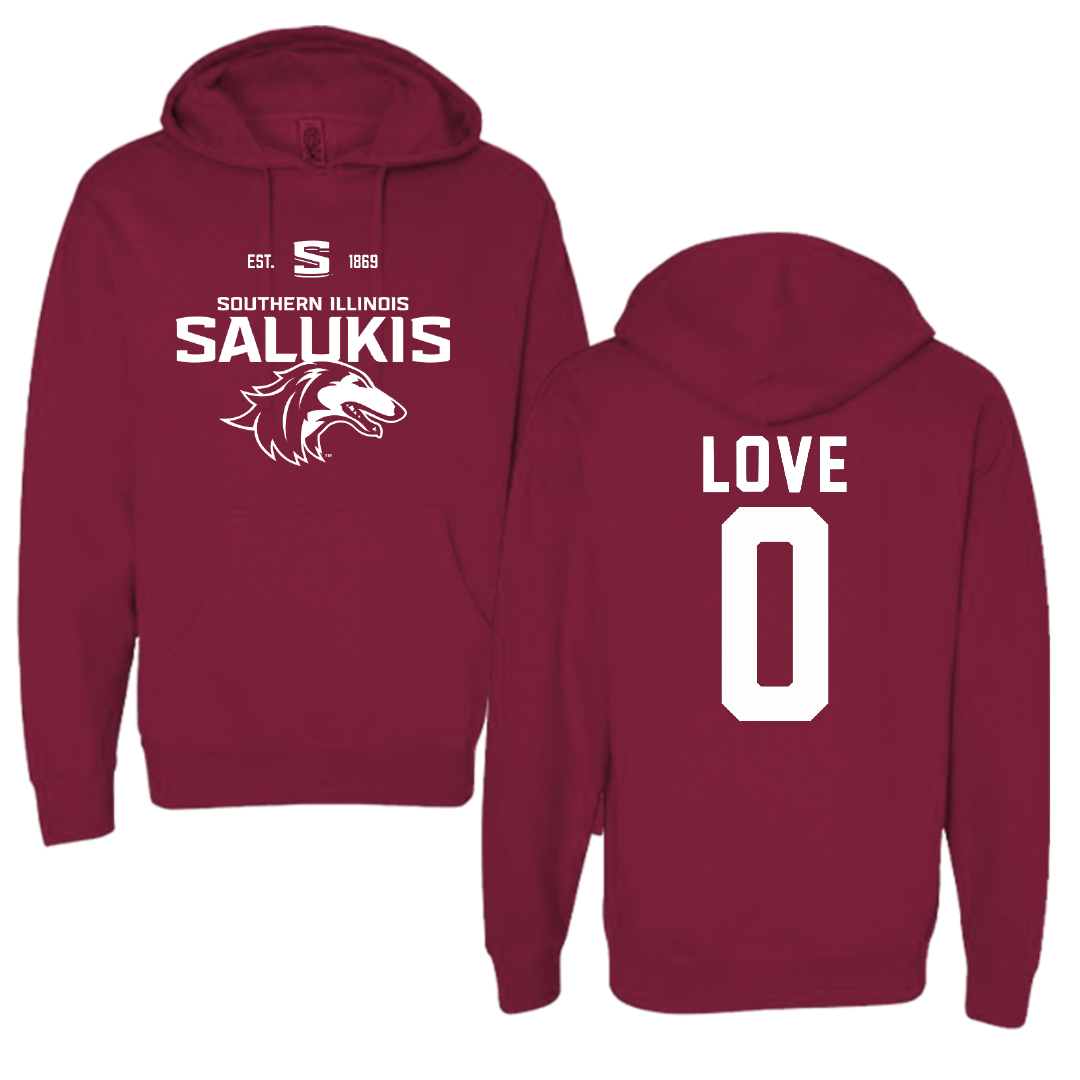 Southern Illinois University at Carbondale Basketball Maroon General Hoodie - #0 Quierra Love