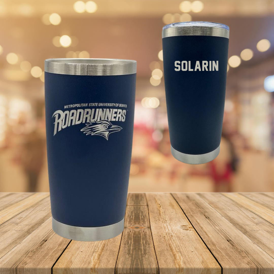 Metropolitan State University of Denver TF and XC Navy Stainless Steel Tumbler - Grace Solarin