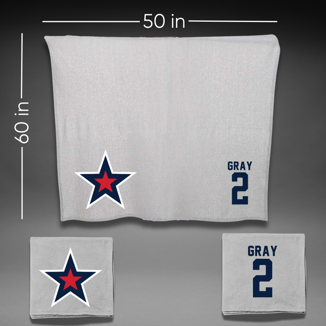 Robert Morris University Soccer Gray Blanket - #2 Darren Gray