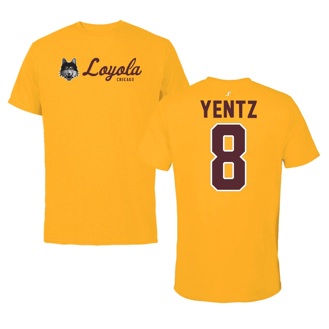 Loyola University-Chicago Volleyball Gold General Tee - #8 Jack Yentz