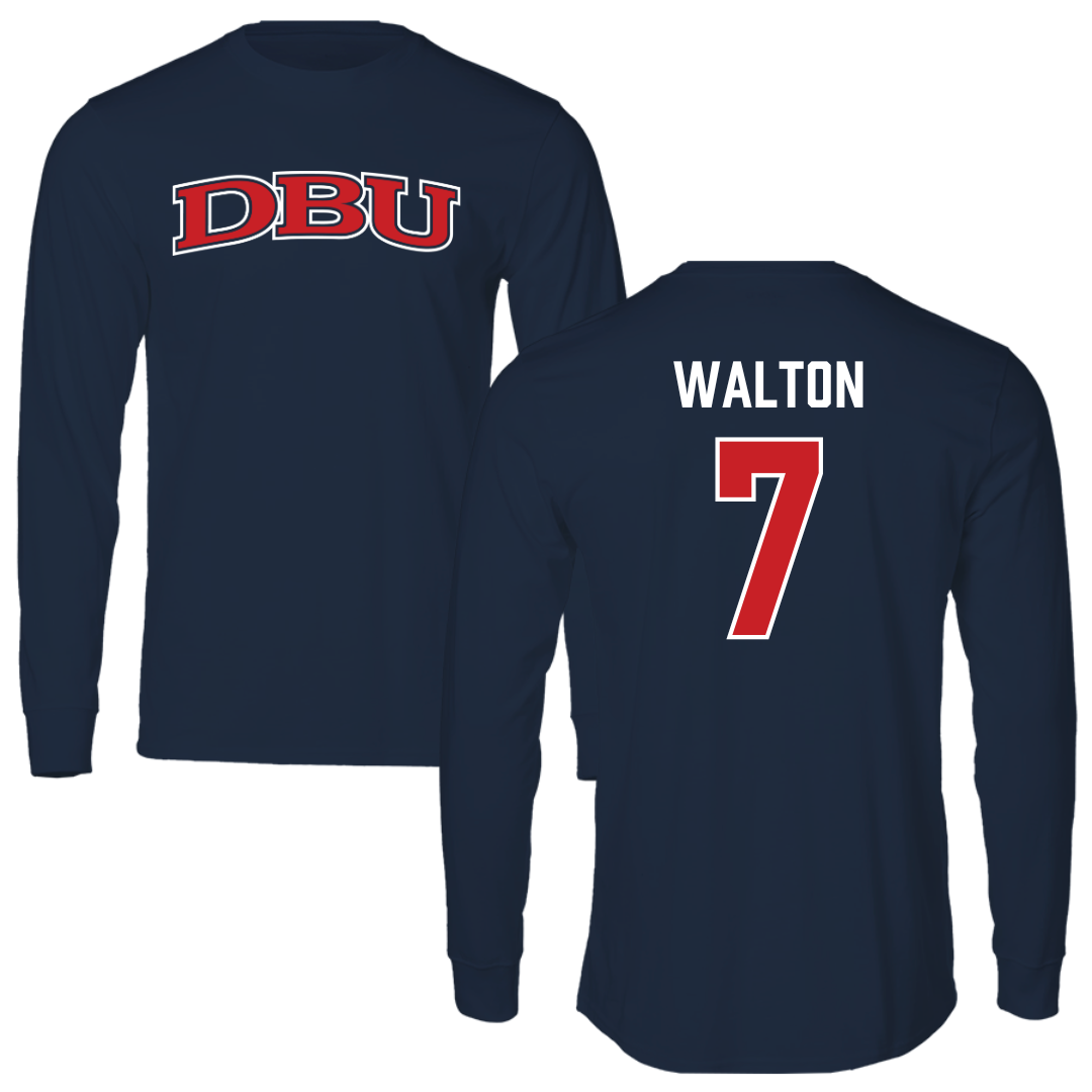 Dallas Baptist University Volleyball Navy DBU Long Sleeve - #7 Aryn Walton