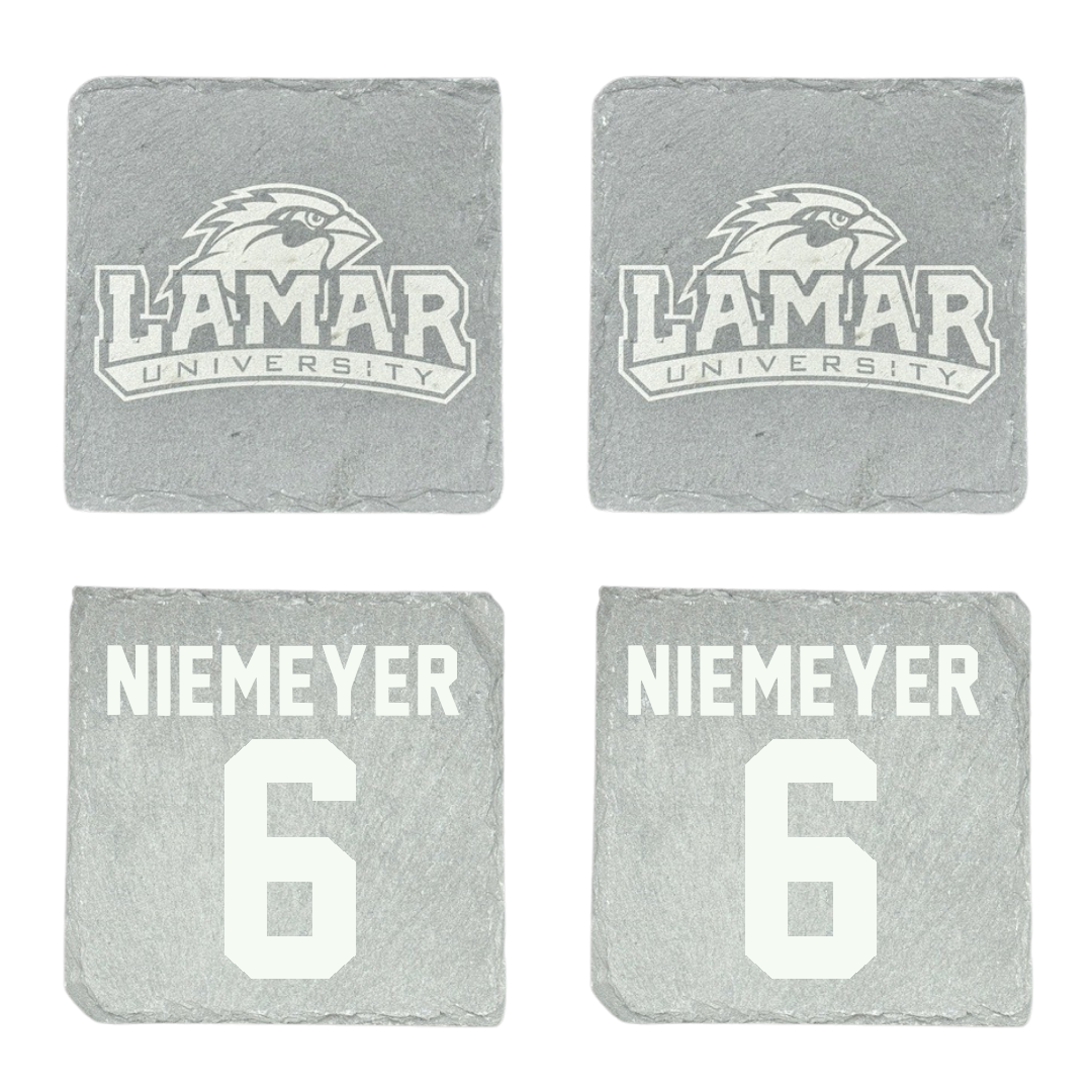 Lamar University Soccer Stone Coaster (4 Pack)  - #6 Kaitlyn Niemeyer