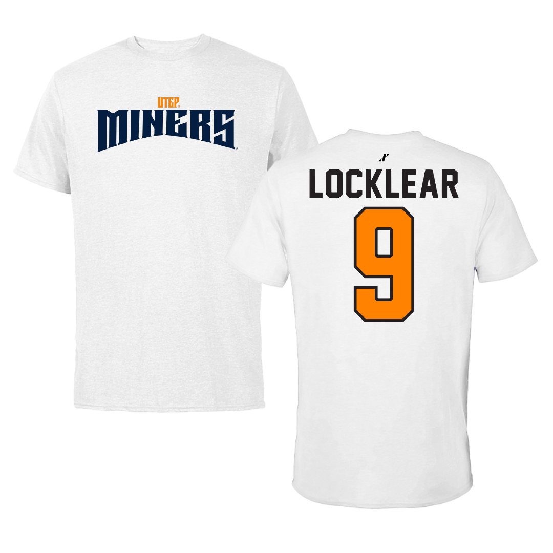 University of Texas at El Paso Football White Classic Performance Tee - #9 Skyler Locklear