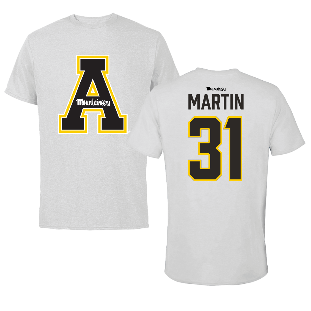 Appalachian State University Softball Light Gray Tee - #31 Sidney Martin