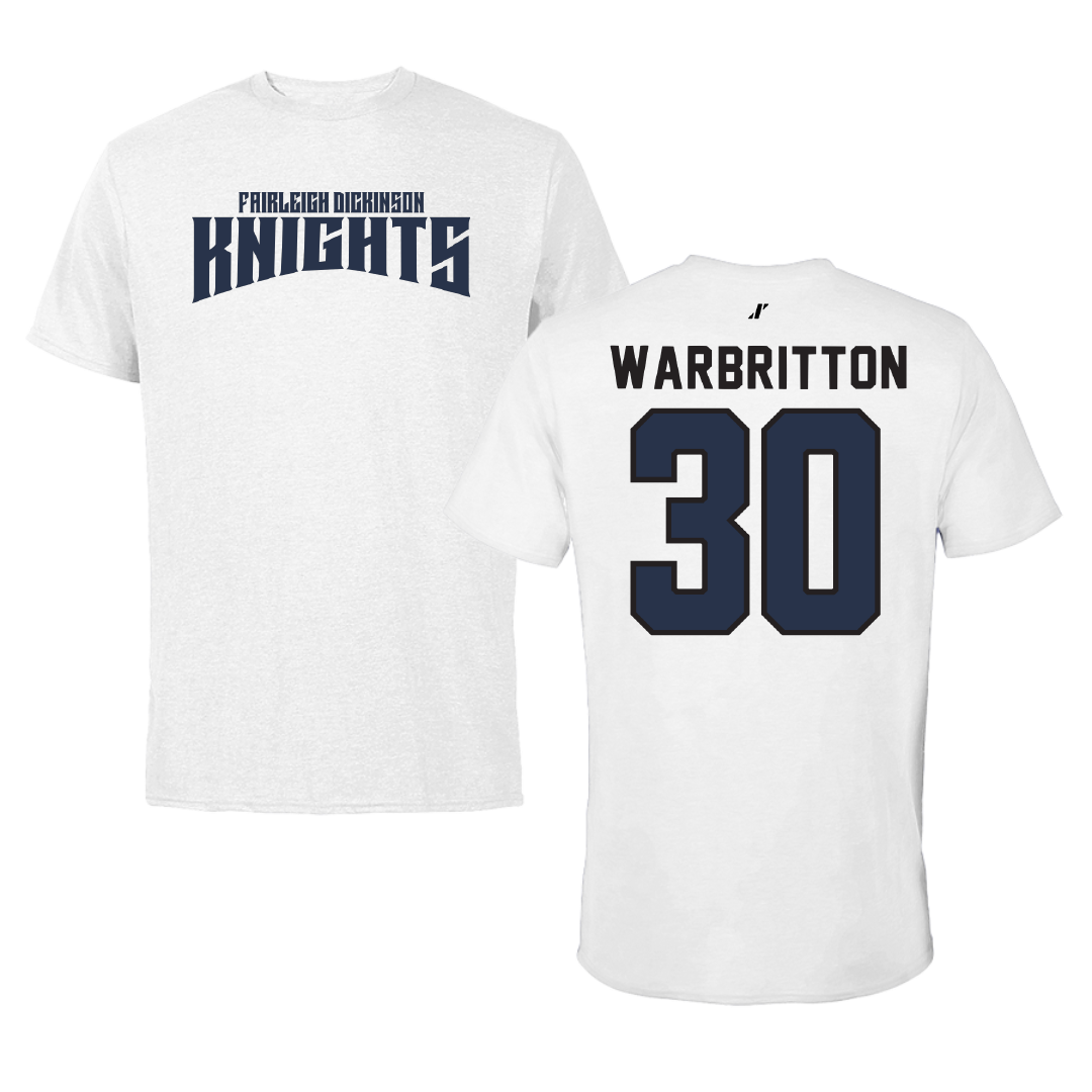 Fairleigh Dickinson University-Metropolitan Campus Volleyball White Classic Tee - #30 Kinsley Warbritton