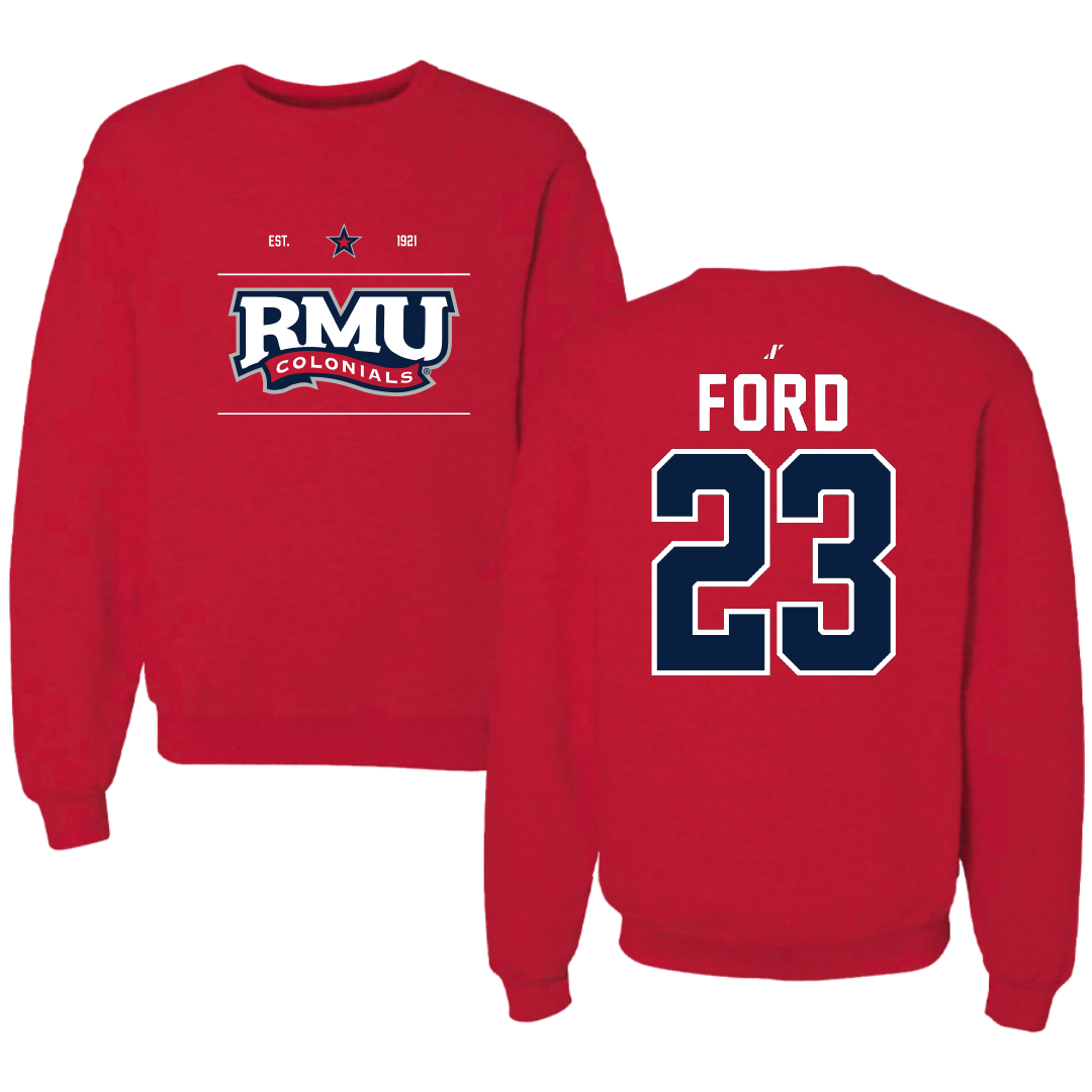 Robert Morris University Basketball Red General Crewneck - #23 Chris Ford