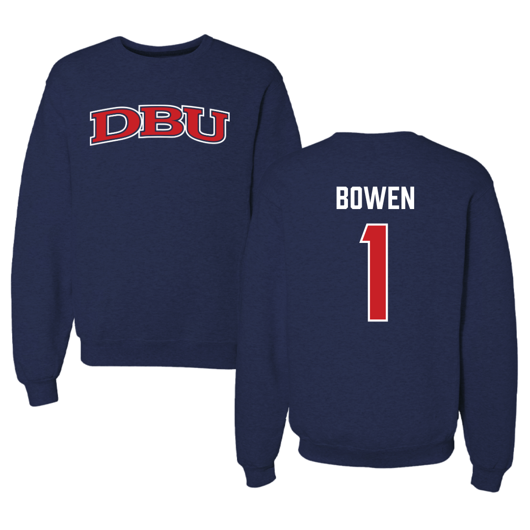 Dallas Baptist University Soccer Navy DBU Crewneck - #1 Breanna Bowen
