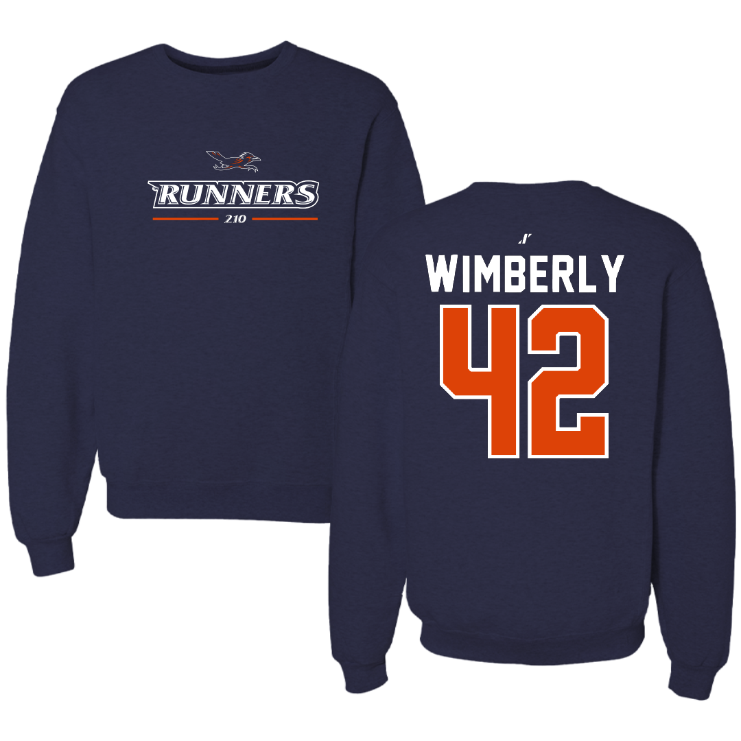 University of Texas at San Antonio Football Navy General Crewneck - #42 Daemian Wimberly