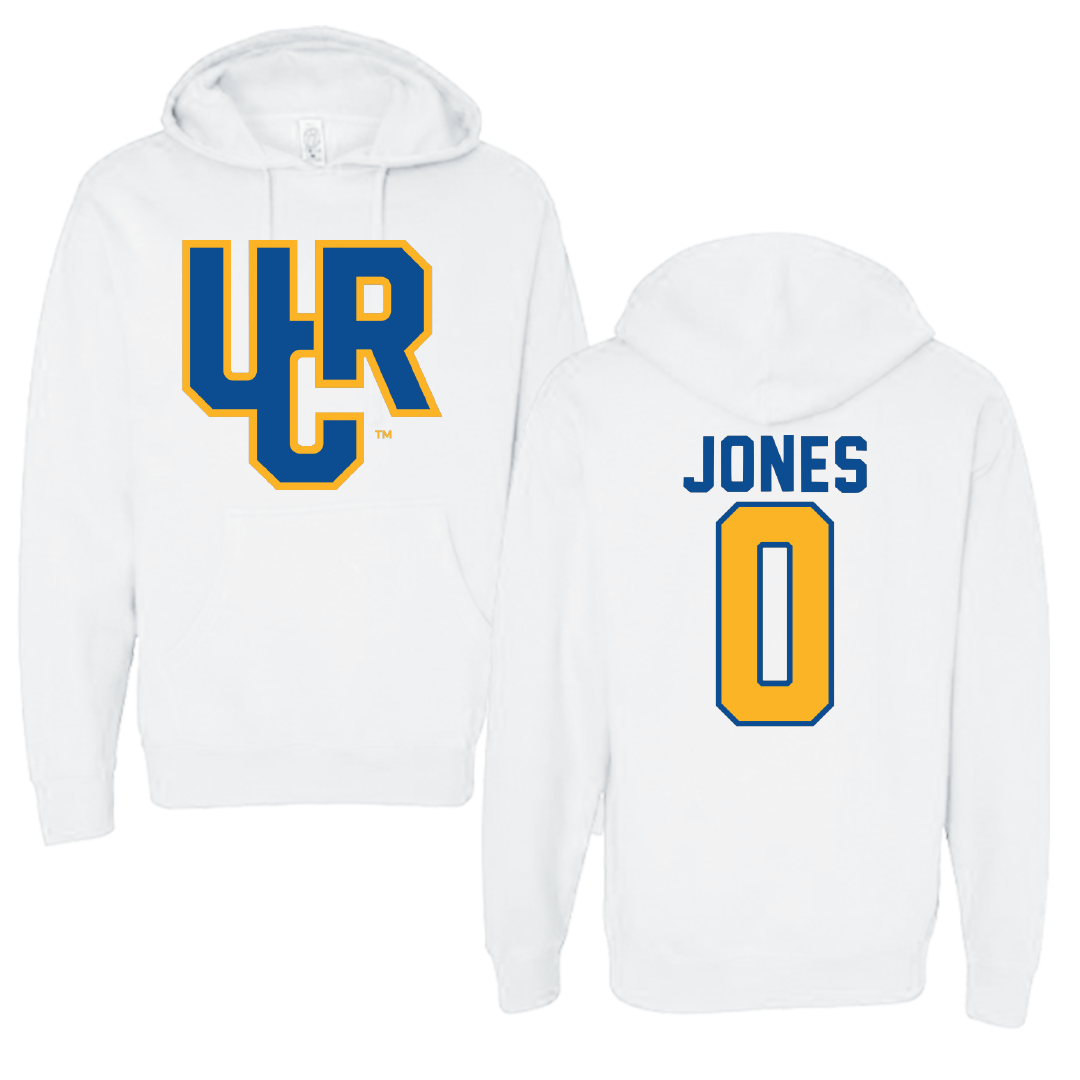 University of California-Riverside Basketball White Hoodie - #0 Tyler Jones