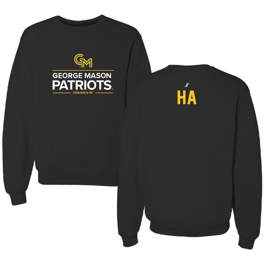 George Mason University Tennis Black General Crewneck - Dustin Ha