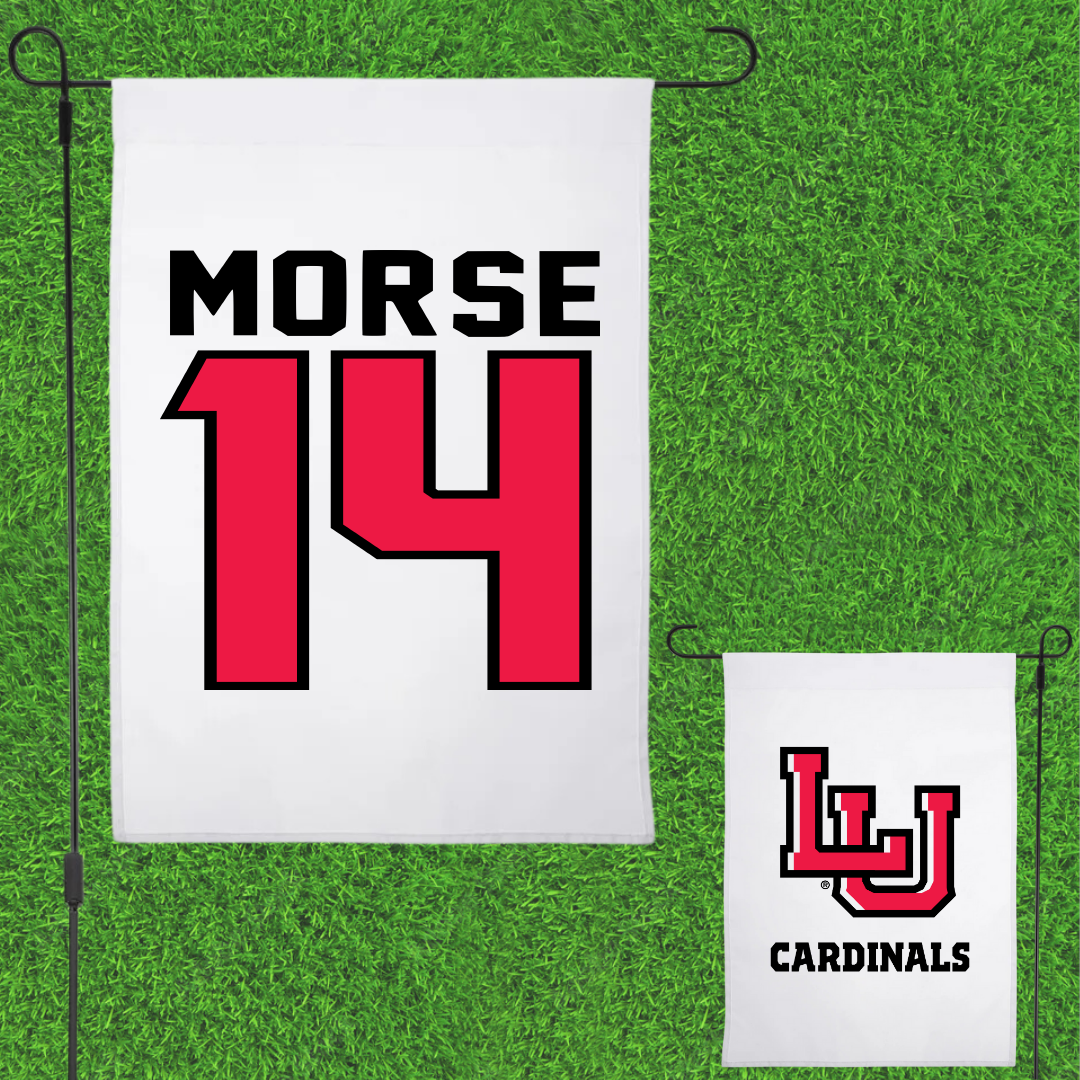 Lamar University Baseball White Garden Flag - #14 Trhea Morse