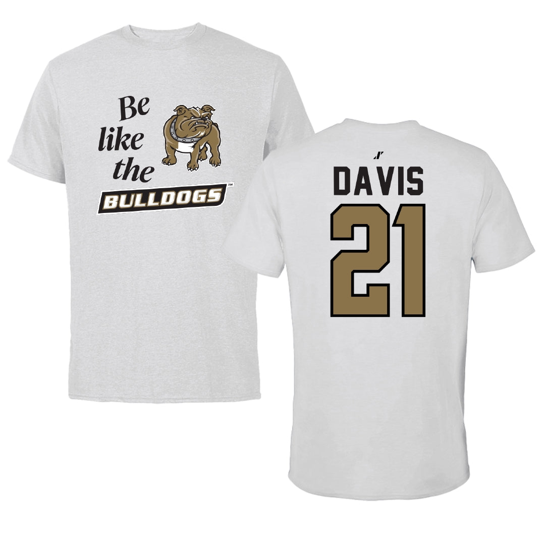 Bryant University Basketball Light Gray Be Like Us Tee - #21 Aaron Davis