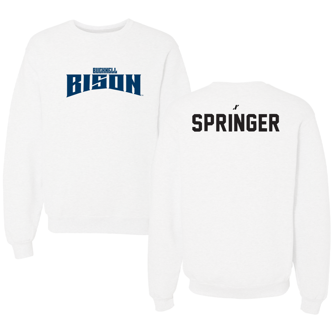 Bucknell University Wrestling White Classic Crewneck - Nolan Springer