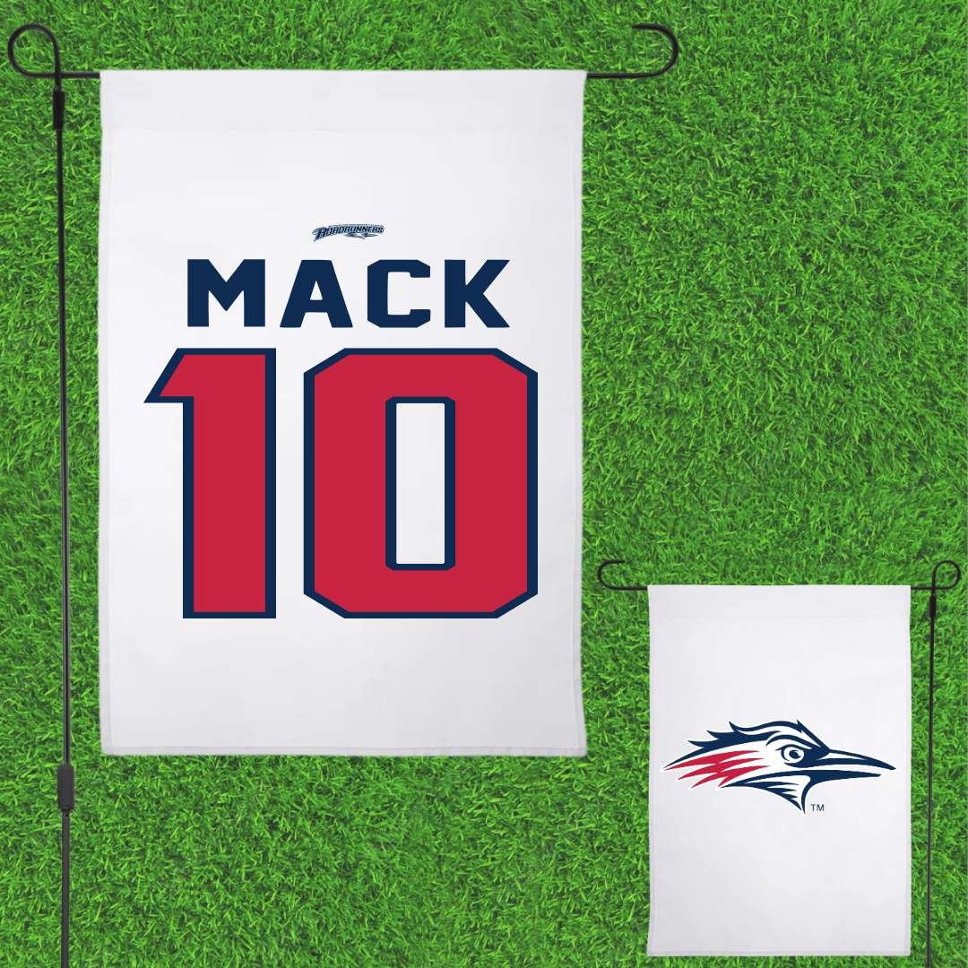 Metropolitan State University of Denver Soccer White Garden Flag - #10 Madrid Mack