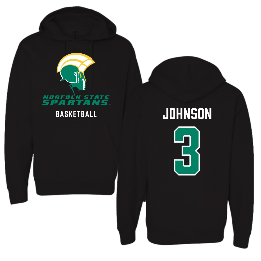 Norfolk State University Basketball Black Hoodie - #3 Diamond Johnson