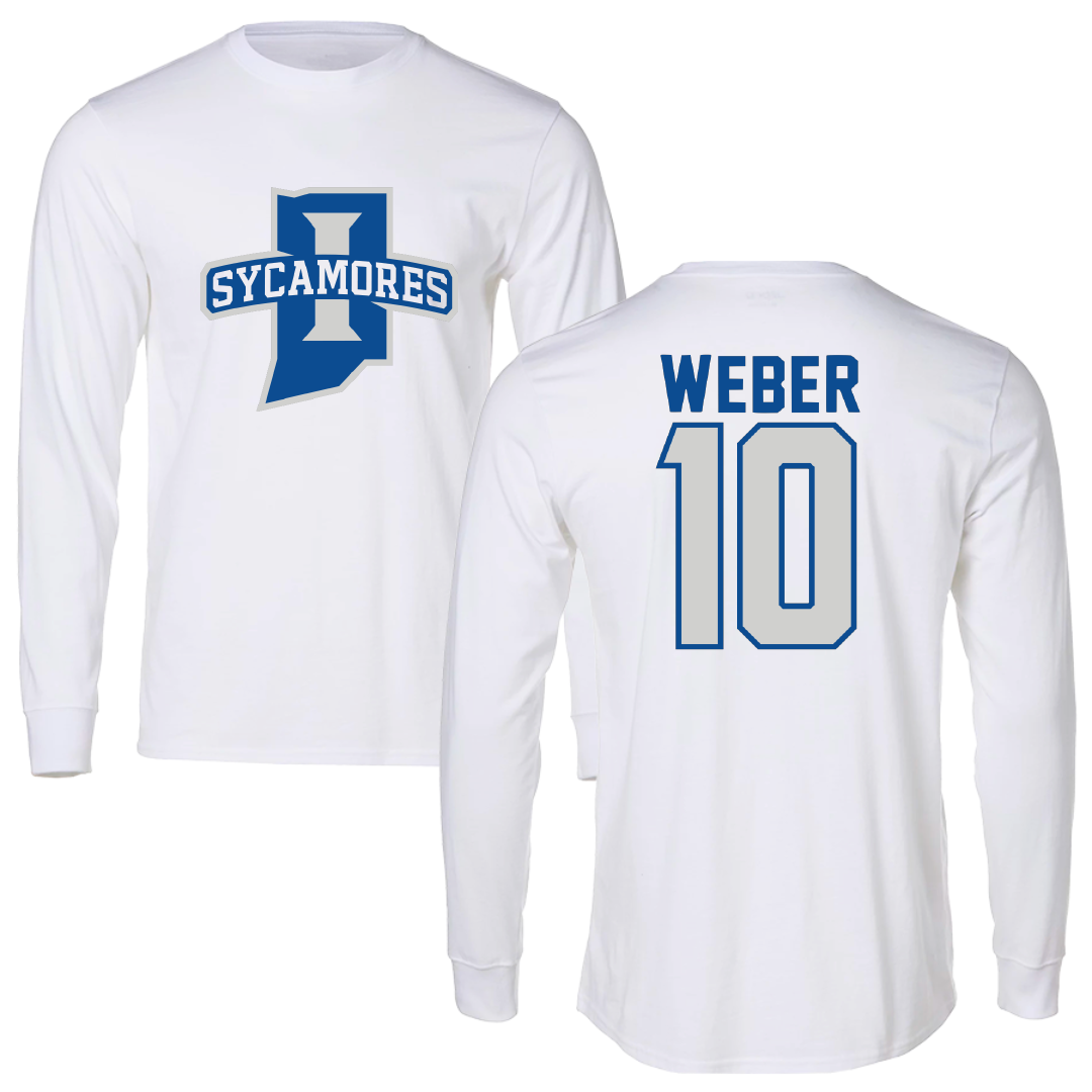 Indiana State University Volleyball White Long Sleeve - #10 Emily Weber