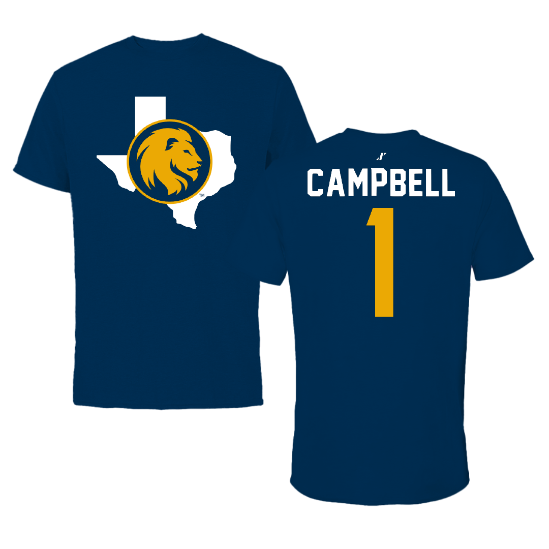 East Texas A&M University Volleyball Navy State Tee - #1 Gracie Campbell